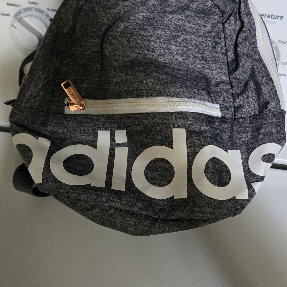 Adidas Gray Backpack with White Logo
